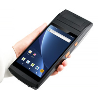 Colector de datos portátil 4G NFC RFID Android PDA IOT Teminal con código de barras QR Code Scannera POS Impresora para estacionamiento de automóviles