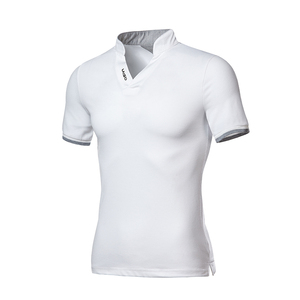 Nueva tendencia de moda ropa de Golf cuello camisa pulóver Polo camisa <span class=keywords><strong>para</strong></span> hombres Logo bordado personalizado T269 - Product Image 5