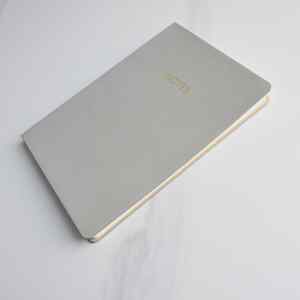 Carnet en cuir personnalisé pour cadeau d'affaires, gris, papeterie de bureau, reliure cousue en cuir PU, couverture souple A5, impression de journal intime - Product Image 4