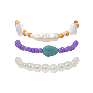 En gros 3 Pcs/Lot Bohème Imitation Perle Étoile Bracelets Réglable Bracelet En Pierre Naturelle pour Les Femmes Bijoux - Product Image 2