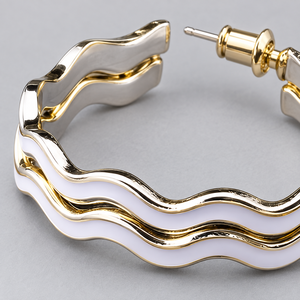 Orecchini a Goccia con Effetto Ondulato per Donne, Design Versatile, Gioielli di Tendenza - Product Image 5