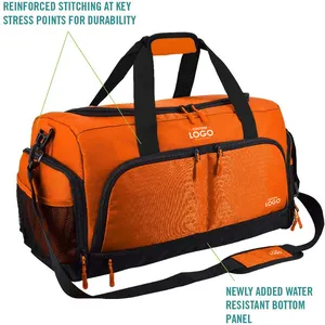 Custom Logo Large Capacity Waterproof Gym Bags Multi-function Sport Duffle Bag Independent Shoe Short-haul Travel Bag