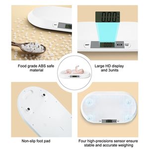 신생아 애완 동물을위한 디지털 디스플레이 아기 저울 20kg 유아용 용량 강아지 체중 측정 게이지 무게 선물 - Product Image 5
