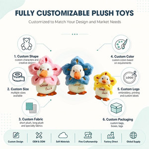 Peluche Canard Colorée de Qualité Supérieure, Douce et Confortable, en Coton PP, Idéale pour les Fêtes d'Anniversaire des Enfants et pour Soulager le Stress - Product Image 2