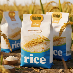 곡물 지퍼 히트 씰 진공 가방 손잡이가있는 공장 맞춤형 인쇄 쌀 포장 백 1kg ~ 10kg - Product Image 4