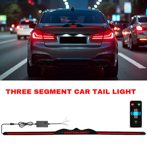 Feu arrière de coffre à trois étages de 130 cm - Logo personnalisé, feu stop LED dynamique avec télécommande pour <span class=keywords><strong>voiture</strong></span>, camion, SUV - Product Image 1