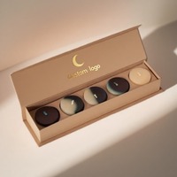 Boîte cadeau de luxe pour mini bougie 10 pièces, emballage de bougie d'aromathérapie personnalisé avec insertion 30g 50g ensemble de bougies en cire de soja boîtes cadeaux en papier