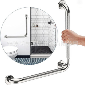 Barre d'appui en L de 32 pouces en acier inoxydable brossé antidérapant pour salle de bain, poignée de sécurité pour douche, support à angle droit - Product Image 5