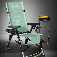 Chaise de camping pliable avec sac de rangement latéral et seau isotherme, chaise de loisirs portable pour le camping, les pique-niques et la randonnée