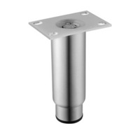 Pieds de meubles modernes réglables en acier inoxydable poli mat, ronds, pour écoles et hôtels, taille personnalisable 50-60mm, charge 900-1000kg