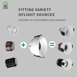 Luminaria Empotrable en Techo para Proyectos de Iluminación Comercial, Módulo LED GU10 <span class=keywords><strong>MR16</strong></span>, Foco con Diseño Desmontable, Downlight COB - Product Image 1