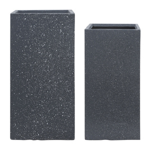 Vasi quadrati in resina per decorazioni domestiche, fioriere contemporanee per soggiorno, ingresso, patio, decorativi - Product Image 1