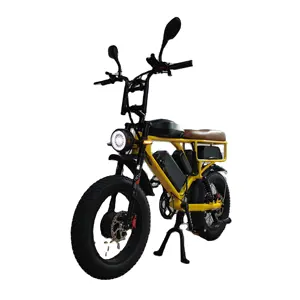 Bicicleta eléctrica de doble Motor, bici con triple batería, 66Ah, 52V, 2000W, suspensión completa, freno hidráulico, resistente al agua, neumático ancho