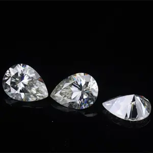 Jinying Top quality GRA certificate D colorless Moissanite Diamond VVS1 Pear Cut 6x4mm loose moissanite stone for Ring jewelry