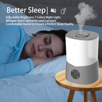Humidificateur ultrasonique à brume froide électrique, aromathérapie aux huiles essentielles, contrôle de l'humidité, capacité de 3,2 L, faible bruit (<36 dB), usage domestique