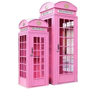 Antique British Mobile Phone Booth Soundproof Telephone Booth London Street Booth For Wedding