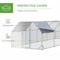 Chilochilo 26.67x10x6.5ft grand poulailler en métal courir avec couverture Walk-in extérieur stylo clôture Cage poulailler pour cour avec toit