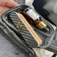 Ensemble de diffuseurs de parfum pour voiture en bois de luxe, diffuseur de voiture en bois et fibre de carbone de qualité supérieure avec recharges d'huiles essentielles, coffret cadeau, logo personnalisé