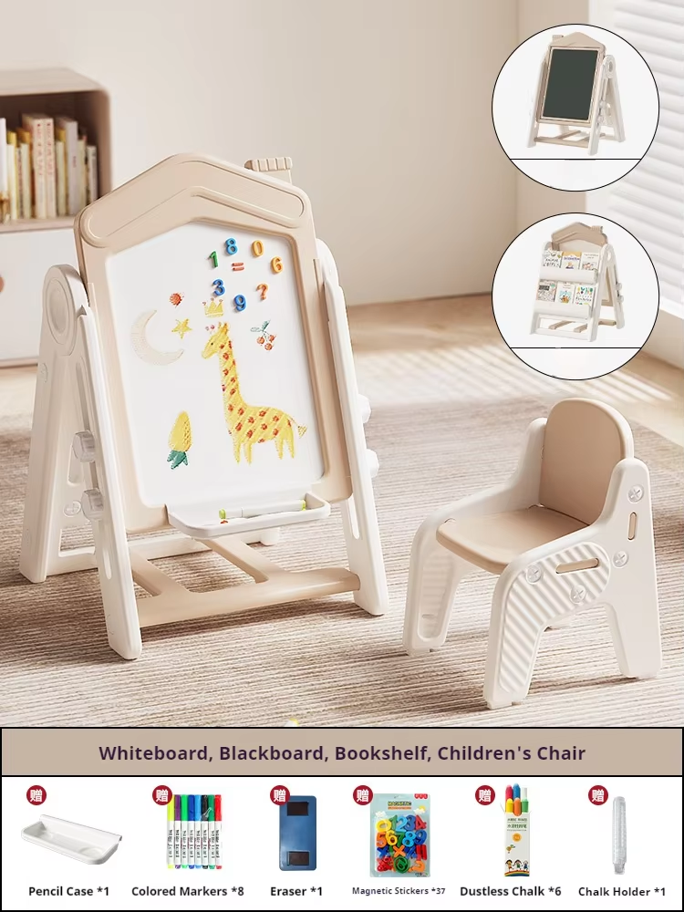 Tableau blanc + étagère + chaise