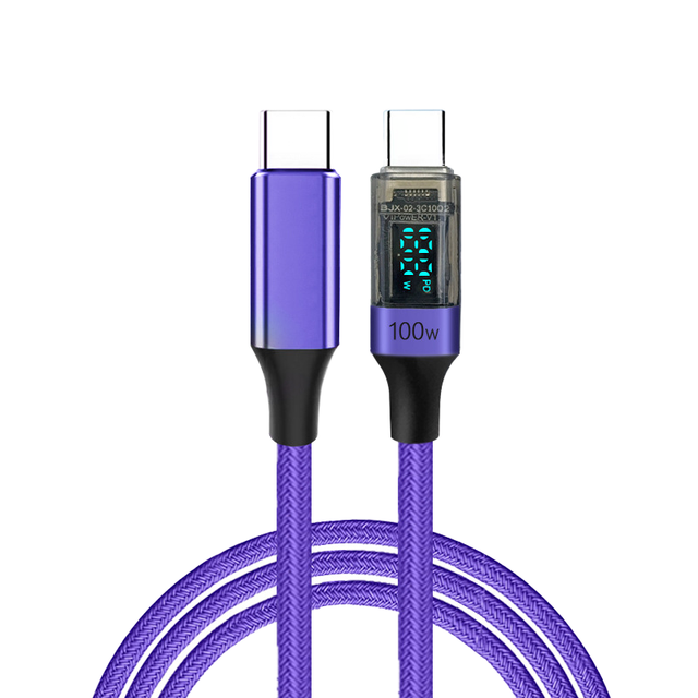 100W PD Fast Charging USB-C to USB-C Cable for Mobile Phone Computer & Power Bank