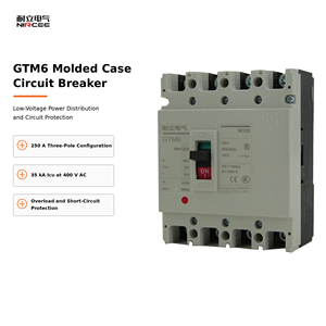 Disjoncteur à boîtier moulé GTM6 250A MCCB 3P 400V AC pour les distributeurs d'équipements <span class=keywords><strong>électrique</strong></span>s et les achats de projets - Product Image 3