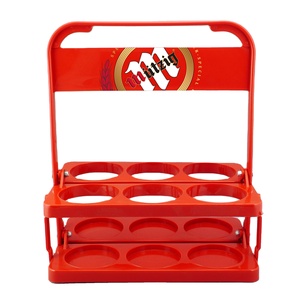 Porte-bouteilles pliable en plastique pour 6 bouteilles, panier à bière, porte-bouteilles pour bar - Product Image 6