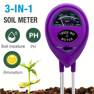 Fábrica Preço Por Atacado Três-em-Um Testador De Solo Sensor De Umidade Luz Valor Medidor De <span class=keywords><strong>pH</strong></span> Testador De Solo Livre De Bateria Testador De Solo - Product Image 1