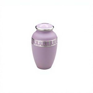 Urnes funéraires en laiton rose gravées avec sac en velours offert - Product Image 1