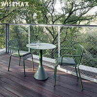 WISEMAX FURNITURE Mobilier de jardin en gros, chaise de salle à manger moderne empilable avec dossier en corde, chaise commerciale d'extérieur, chaise de patio