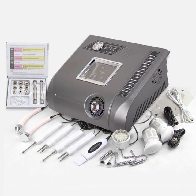 7 in 1 Microdermabrasion Facial Machine Professional BIO Face Lift Ultras0nic Skin Care Beauty Device with Microcurrent Gloves