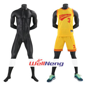 Commercio all'ingrosso nero opaco in fibra di vetro uomini sportivi grandi muscoli senza testa modello maschile Sport Fitness vestiti espositore manichino - Product Image 6