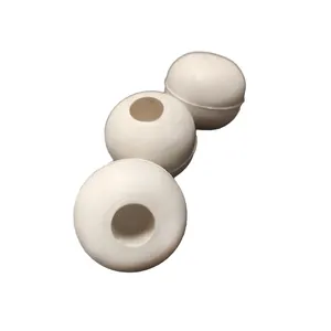 Bolas de goma de silicona personalizadas de muestra de dibujos OEM con bolas de silicona de agujero con medio agujero