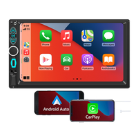 Pantalla Táctil Universal Doble DIN Inalámbrica para Auto con Carplay y Android Auto, Bluetooth, Tipo-C, 7 Pulgadas, Pantalla Táctil Android, Estéreo para Auto