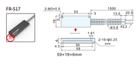 Amplificateur industriel à fibre optique Type de réflexion diffuse Plage de détection de 100/150/230mm pour la détection d'étiquettes de machines d'emballage