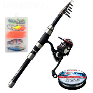 Puro Telescopica In Carbonio Canna Da Pesca E Mulinello Combo Attrezzatura Da Pesca Set - Product Image 1