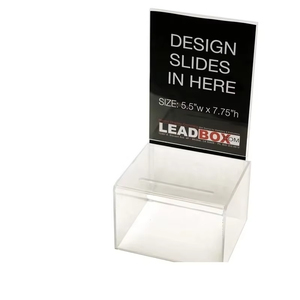 Tùy chỉnh khóa rõ ràng Acrylic gây quỹ tặng đồng xu hộp container với cam khóa - Product Image 4