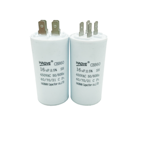 Condensateurs de marche pour moteur à courant alternatif 50uF <span class=keywords><strong>450V</strong></span> pour lave-linge, condensateur en <span class=keywords><strong>CBB60</strong></span> - Product Image 4