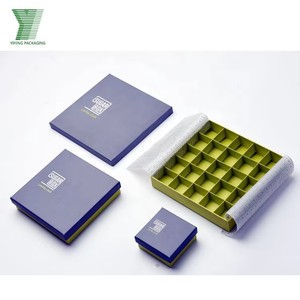 Eco Friendly Food Grade Paper Sweet Cookie Dessert Truffles Box Custom <strong>Packaging</strong> <strong>Chocolate</strong> Box with Dividers Lid - Product Image 2