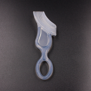 BPA Free Silicone trẻ sơ sinh ngón tay bàn chải đánh răng Babi đào tạo ngón tay bàn chải đánh răng và Teether - Product Image 2