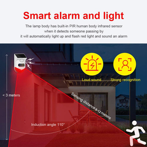 Sistema de Alarma Antirrobo con Carga <span class=keywords><strong>Solar</strong></span>, <span class=keywords><strong>Sensor</strong></span> de <span class=keywords><strong>Movimiento</strong></span> PIR, Resistente al Agua IP65, Control Remoto Wi-Fi, ABS, Rango de Detección de 9-16 m - Product Image 4