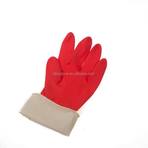 Gants ménagers de haute qualité, gants de cuisine, gants ménagers CE, imperméables, gants complets pour femmes, à bas prix, blanc, rouge et blanc, 30 cm - Product Image 6