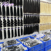 Rambut Vietnam Bone Straight Super Double Drawn Raw Hair bundle, Wig Rambut Asli Manusia Hd Lace Front Lurus 13x4 13x6 Panjang 20 Inci