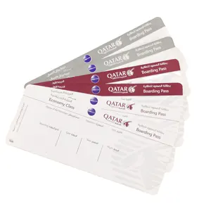 Professional supplier customized wholesale travel disposable thermal airline boarding passes.