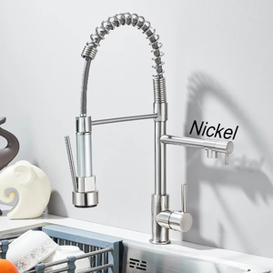 Grifo de cocina <span class=keywords><strong>Gourmet</strong></span> de lujo negro Instalación de un solo orificio Pulverizador de resorte de doble Caño Torneira Cozinha Uso en el baño - Product Image 6