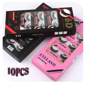 थोक 1 जोड़े झूठी पलक पैक निजी लेबल काले कपास बैंड छोटे प्राकृतिक 3 डी fax मिंक आधा कोने झुकाएं - Product Image 1