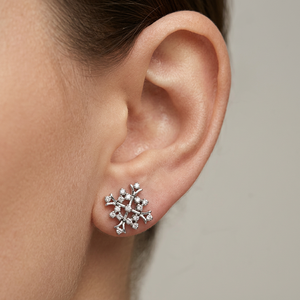 Charmantes boucles d'oreilles en argent sterling avec pierre précieuse en zircone cubique - Product Image 2