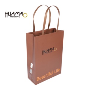 Sacs en papier multicolores Huamao, attrayants et avec poignée, commande en gros pour vêtements, cosmétiques et emballages cadeaux - Product Image 4