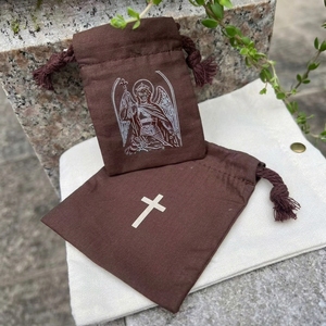 Bolsa de Algodón Lavado con Cordón, 100% Algodón, Bolsa de Regalo Color Chocolate Oscuro, Impresión de Logotipo Personalizado - Product Image 3