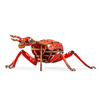 DIY 3D Holz-Giraffen-Trauermotten-Paar-Puzzle Lasergeschnittenes Insektenmodell-Set STEM Biologie-Lernspielzeug für Kinder