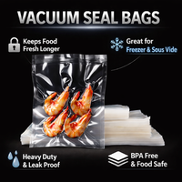Sac sous vide lisse haute barrière |   Film PA/PE sans BPA, anti-fuite, pour congélateur, cuisson sous vide et stockage alimentaire